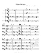 Sheet music for a classical piece titled 'Salley Gardens' with multiple parts.